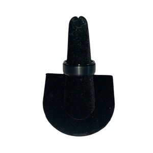 TGNEL Titanium Steel Sleek Black Spinner Ring Sz 7.5